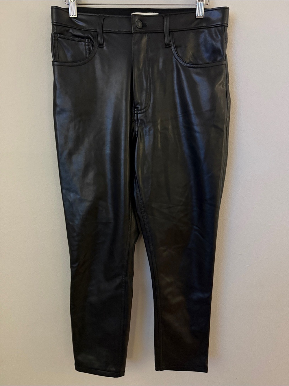 Abercrombie & Fitch Black Faux Leather Skinny Pants